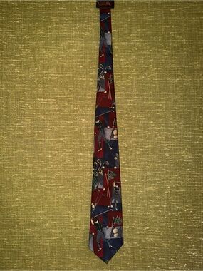 🔥 VTG 90s American Sports Golf Graphic Novelty Necktie 🔥